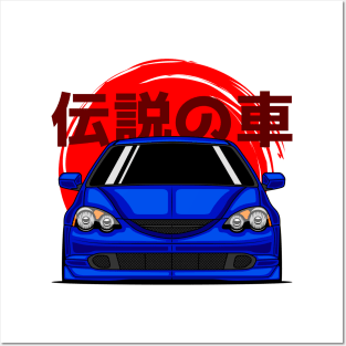 Blue DC5 RSX Front Posters and Art